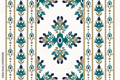 Ikat pattern vector illustration	
