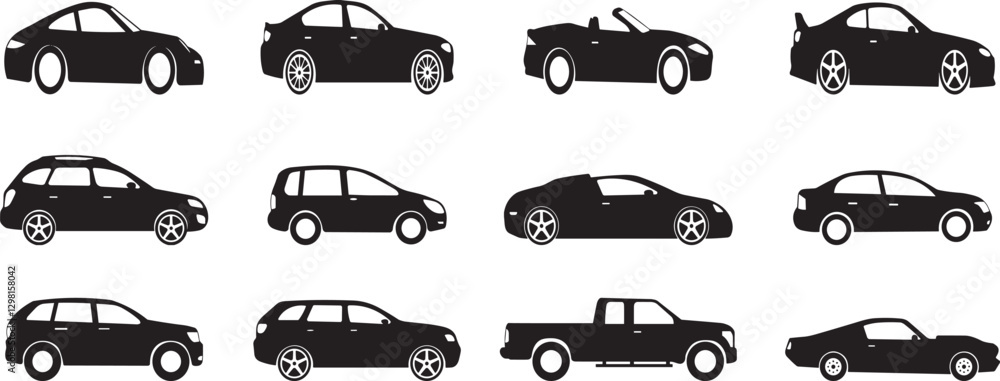 Car icon in flat style. Automobile car vector illustration on white isolated background. Auto business concept. Car icon in flat style. Automobile car vector illustration on white isolated background. Auto business concept.