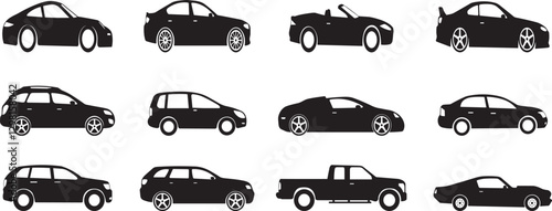 Car icon in flat style. Automobile car vector illustration on white isolated background. Auto business concept.