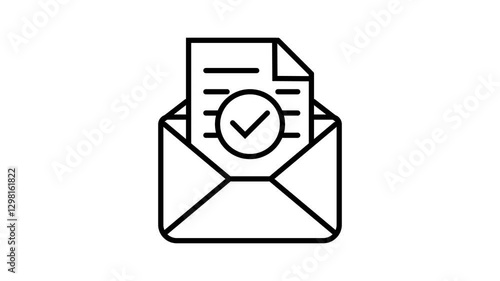 line message with checklist icon on white background