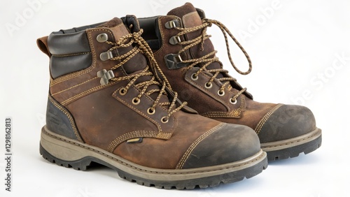 Brown Leather Work Boots photo