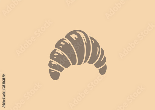 Croissant Logo – A golden, flaky croissant, symbolizing indulgence, warmth, and classic French baking.