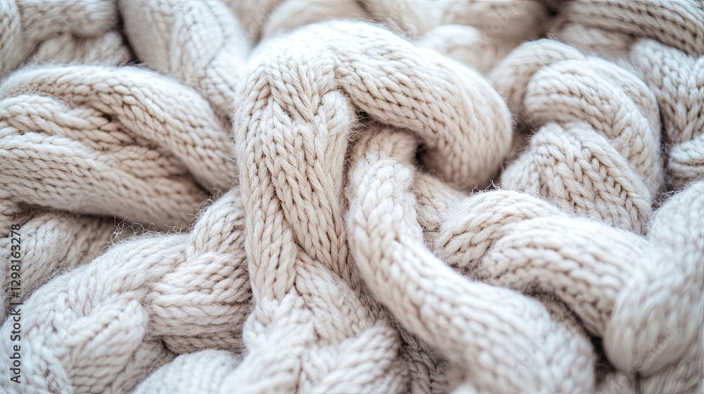 Closeup Knitted Throw Blanket Texture Closeup Knitted Throw Blanket Texture