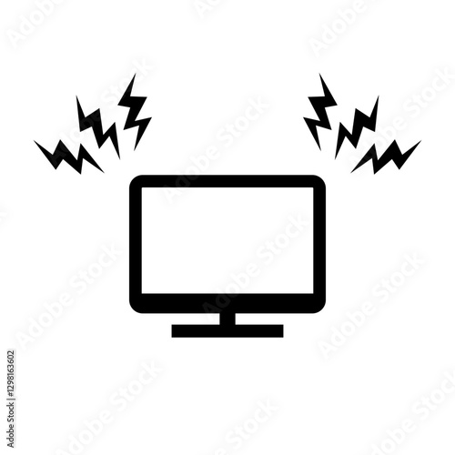 Simple TV noise icon. Vector.