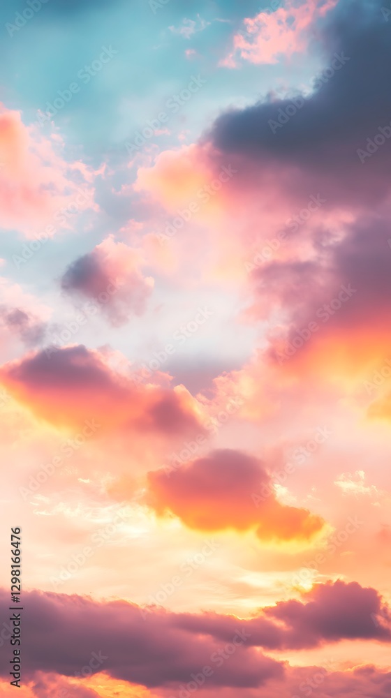 pastel sunset with soft cloudy hues pastel sunset with soft cloudy hues