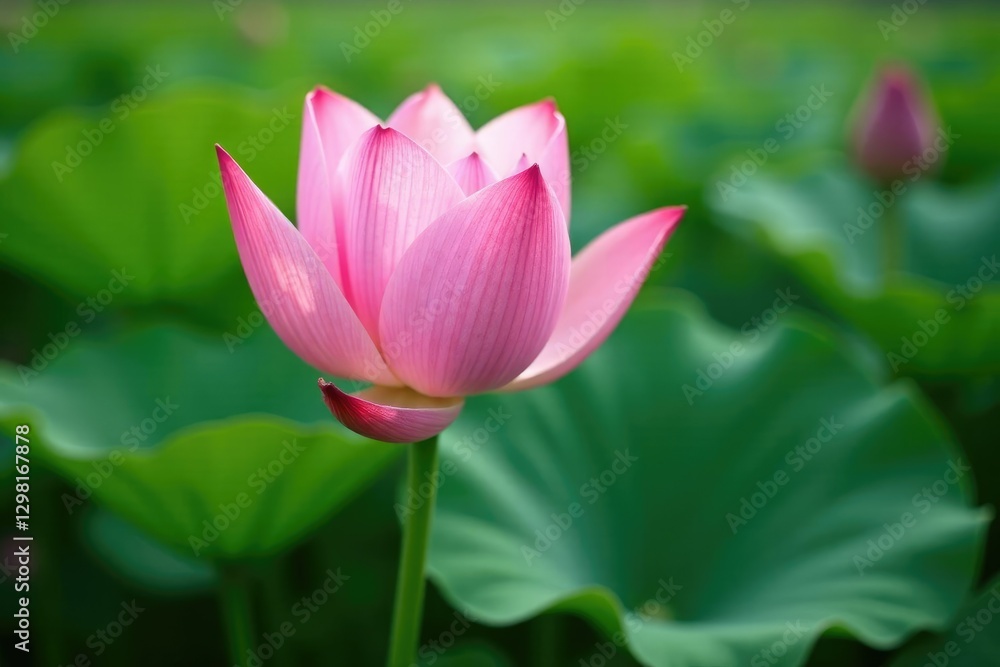Soft pink petals unfolding on Waterleaf Grass stem, bloom, flowers, nature Soft pink petals unfolding on Waterleaf Grass stem, bloom, flowers, nature