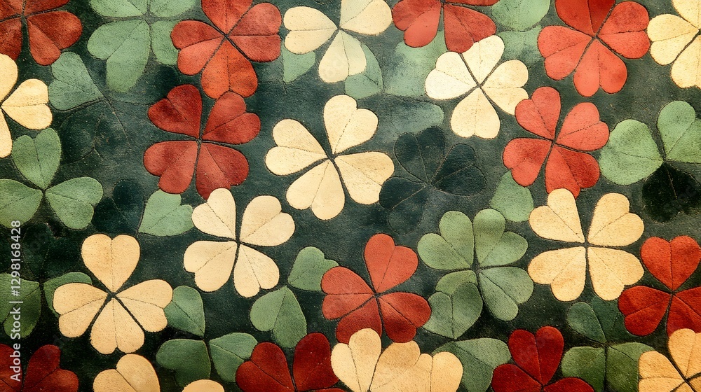 clover pattern of a interior carpet, Generative AI