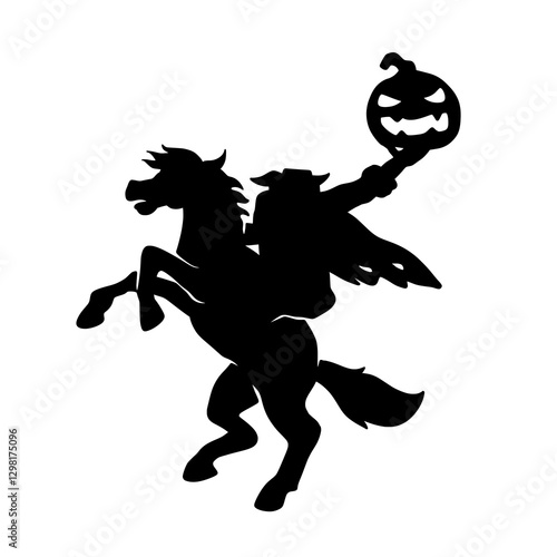 Headless Horseman Halloween Vector Illustration