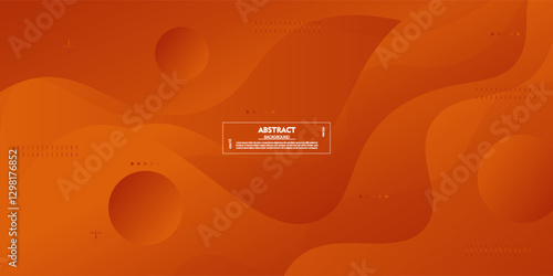 Abstract colorful orange wave and circle pattern background. Modern concept background design. Vector Eps10