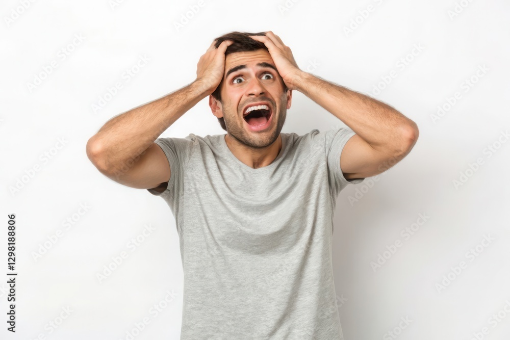 An Expressive Young Man Exhibiting a Range of Emotions in a Captivating Portrait An Expressive Young Man Exhibiting a Range of Emotions in a Captivating Portrait