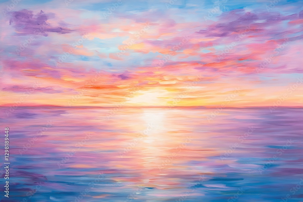 Fototapeta premium soft sunset reflections in pastel hues