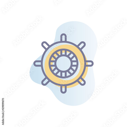 Dharma Wheel Vector icon