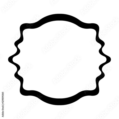 Elegant Black Wavy Frame Or...