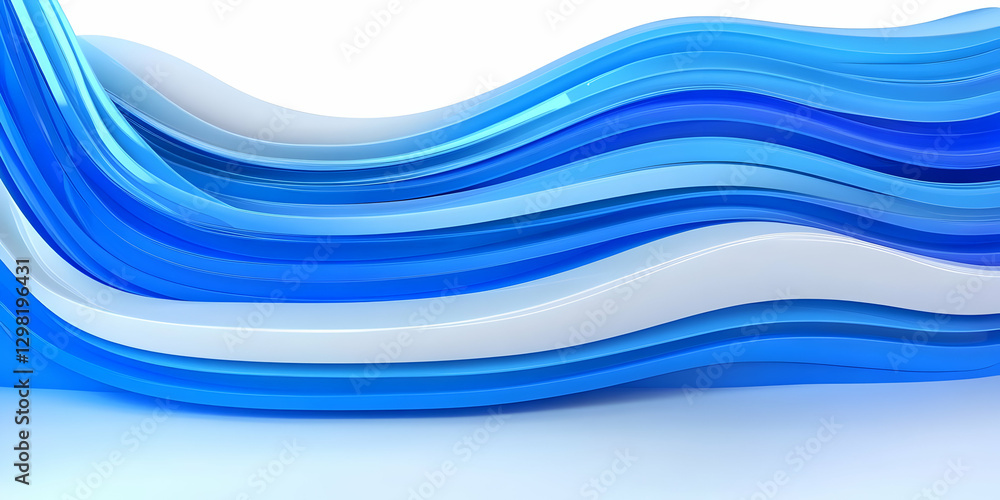 Abstract 3D Blue Wave Background Illustration Abstract 3D Blue Wave Background Illustration