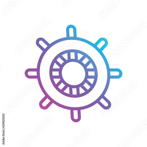 Dharma Wheel Vector icon