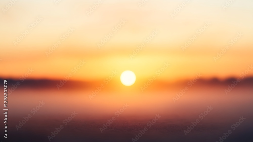 Obraz premium soft warm orange and golden sunrise glow