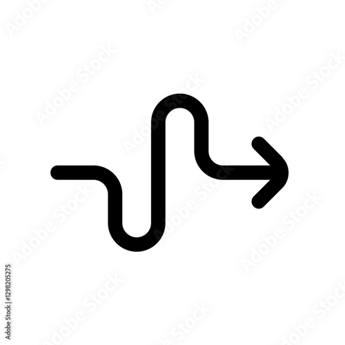 winding right road line style, perfect for user interface projects