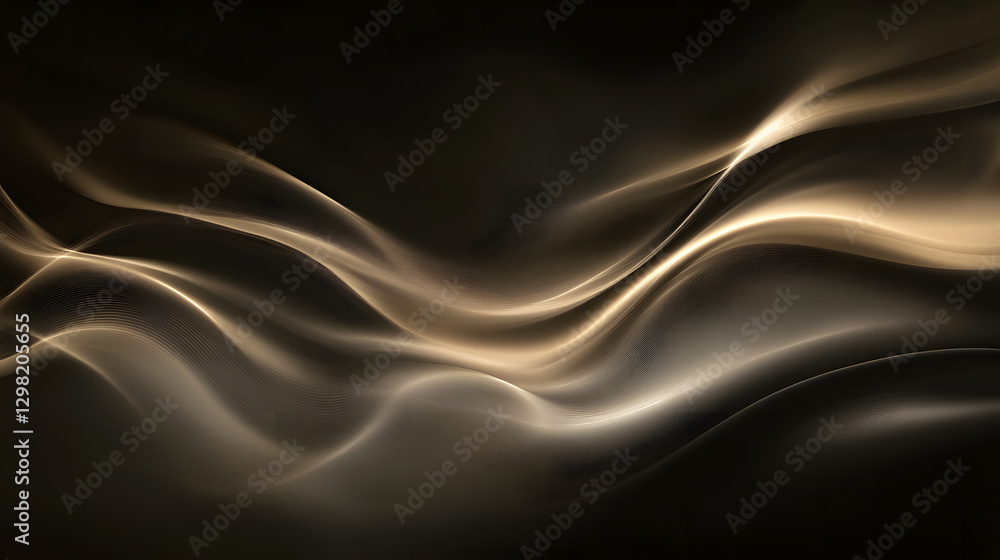 Fototapeta premium Elegant dark gradient background with smooth transitions and flowing lines