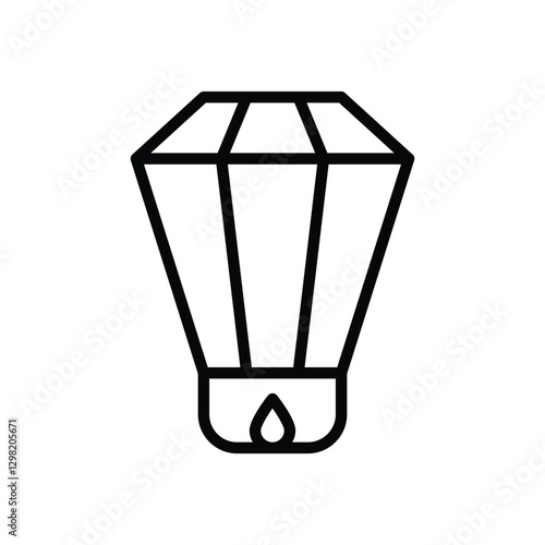 Sky Lantern Vector icon