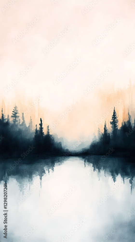 Fototapeta premium soft mist warm floating abstract background