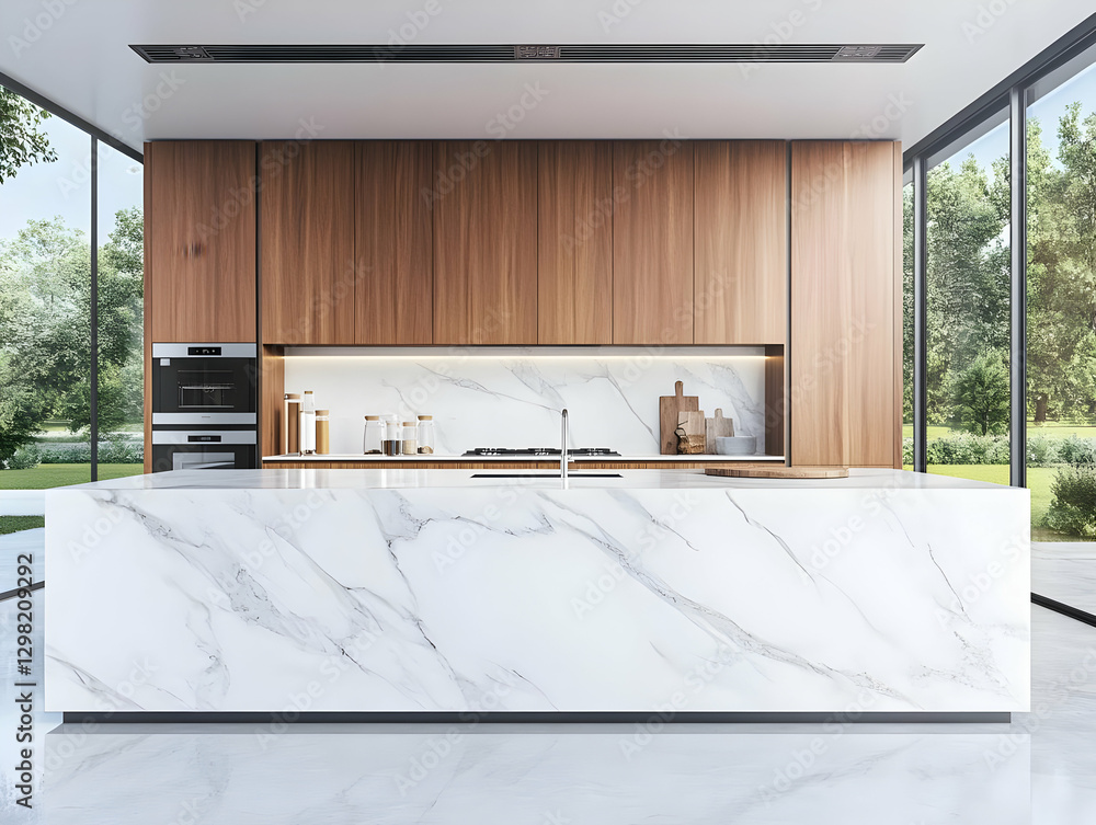 Modern Kitchen 3D Illustration Modern Kitchen 3D Illustration
