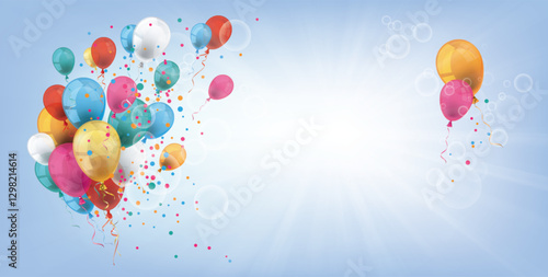 Blue Sky Balloons Grape Confetti Sunbeam Header
