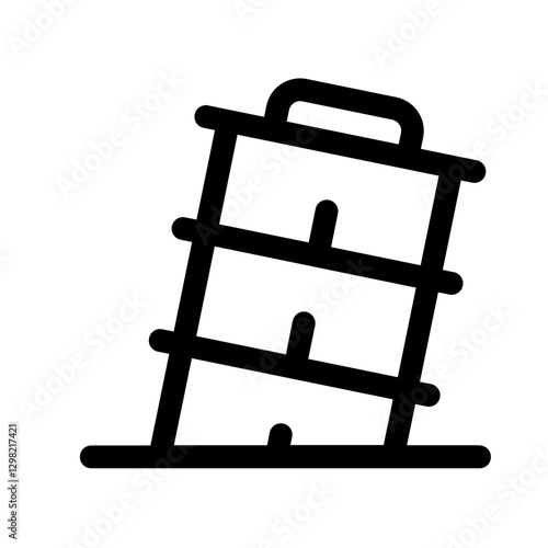 pisa tower line style, perfect for user interface projects