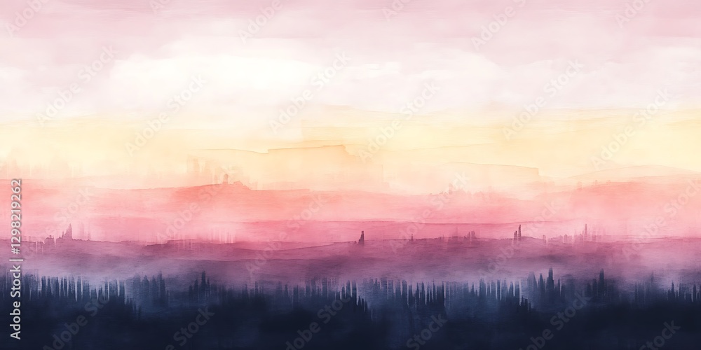 Fototapeta premium soft watercolor wash with warm hues