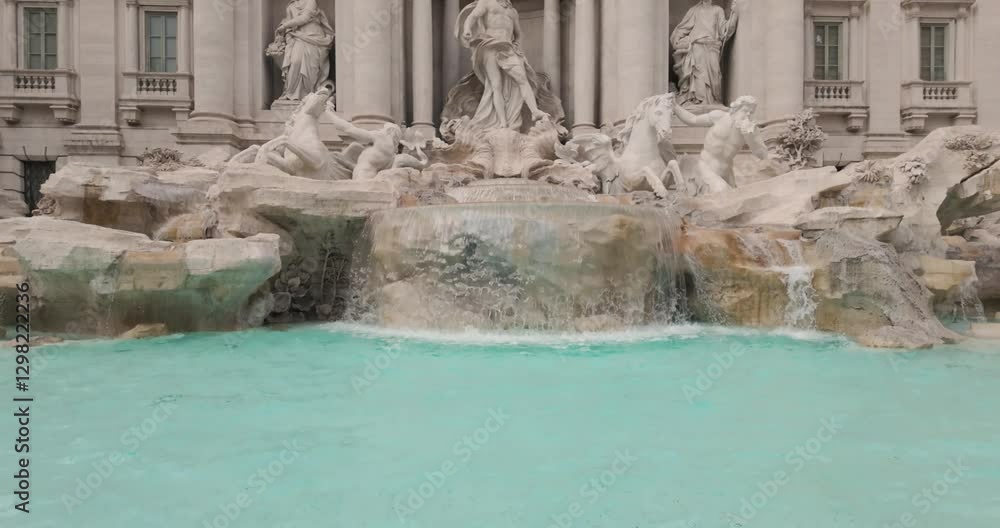 Fountain di Trevi editorial video. Rome turist destination. Italia architecture video clip. Fountain di Trevi editorial video. Rome turist destination. Italia architecture video clip.