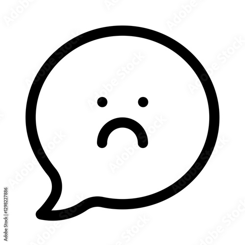 sad communication line style, perfect for user interface projects