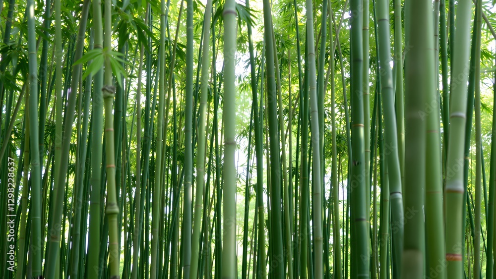 A serene bamboo forest with tall green stalks reaching towards the sunlight, creating a tranquil atmosphere filled with lush foliage and natural beauty. A serene bamboo forest with tall green stalks reaching towards the sunlight, creating a tranquil atmosphere filled with lush foliage and natural beauty.