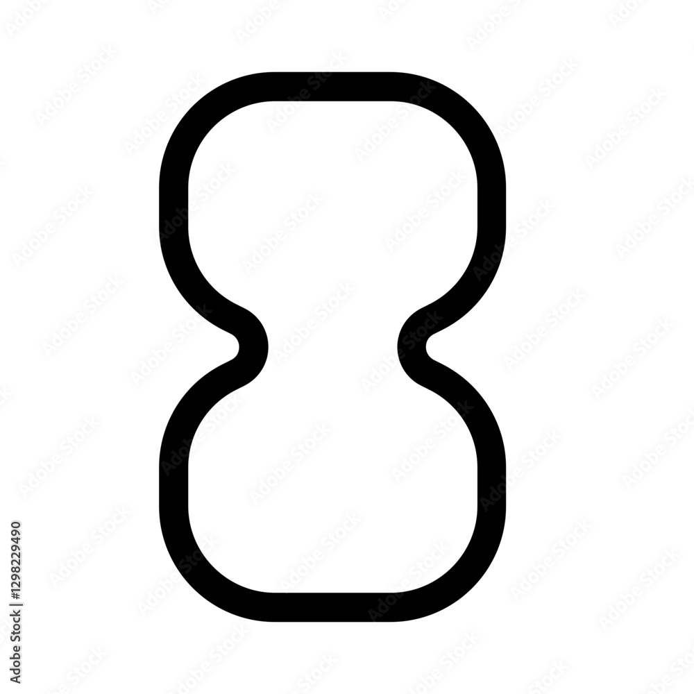 hourglass line style, perfect for user interface projects