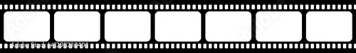 Old movie film strip for cinema and filmmaking concept isolated on a white background