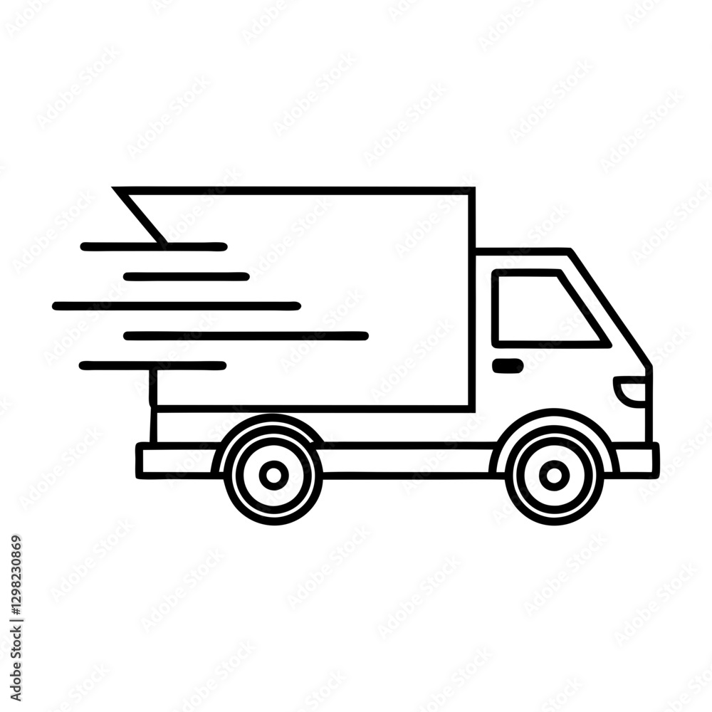 Fast Delivery Truck Vector Icon Fast Delivery Truck Vector Icon