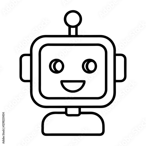 Robot Head Vector Icon 