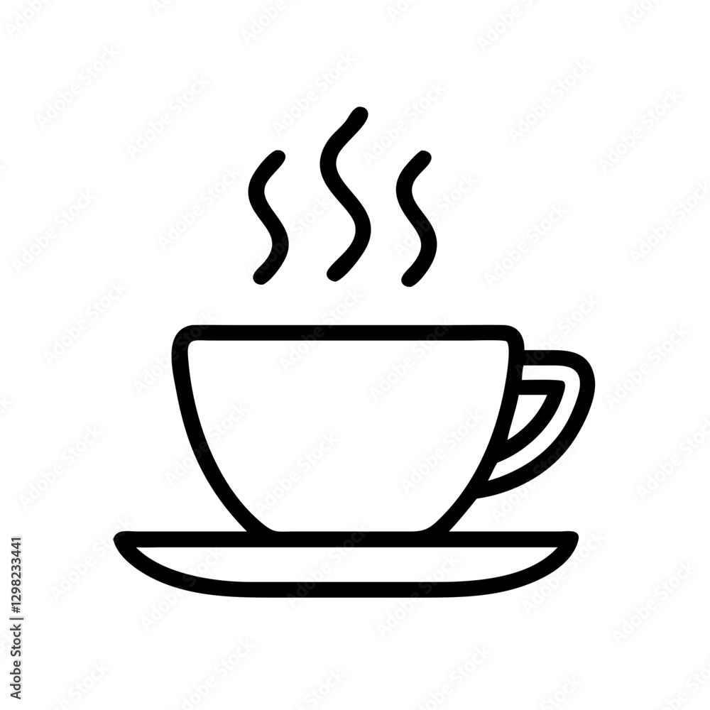 Coffee Cup Line Icon Vector Illustration Coffee Cup Line Icon Vector Illustration