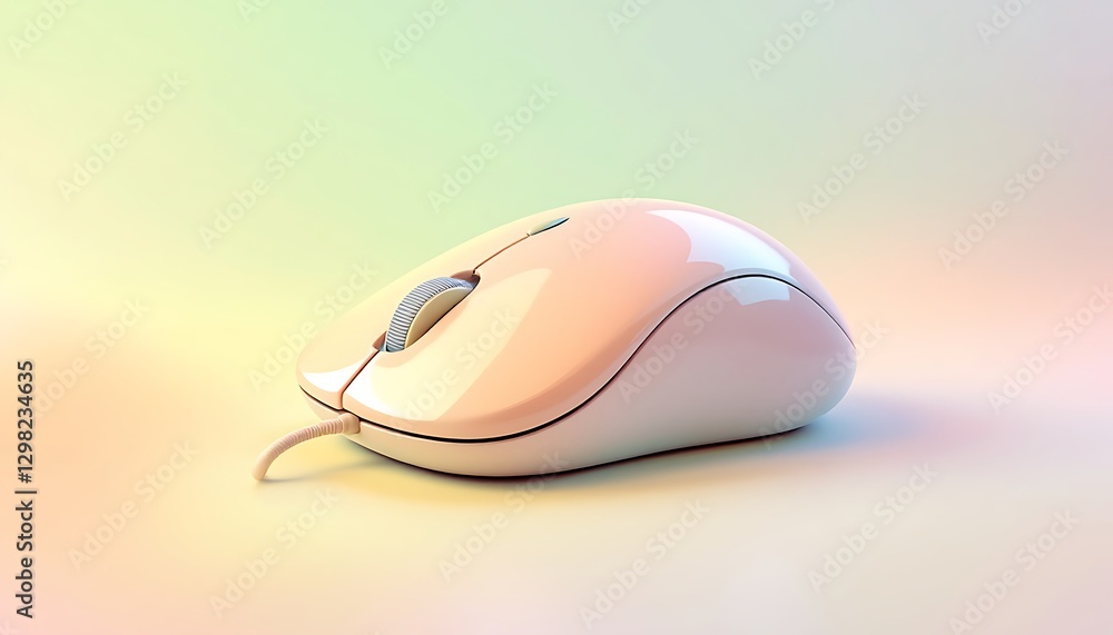 Sleek Pastel Pink Computer Mouse: A Minimalist Product Shot Sleek Pastel Pink Computer Mouse: A Minimalist Product Shot