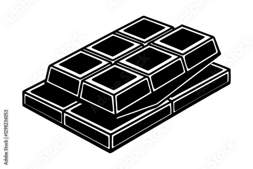 Chocolate Bar Vector Outline Illustration 