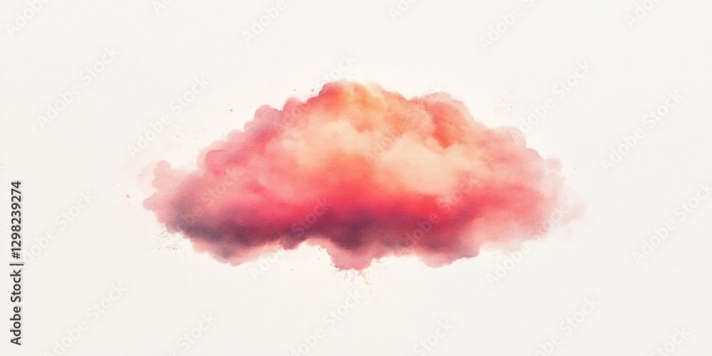 Fototapeta premium pastel watercolor cloud soft glowing background