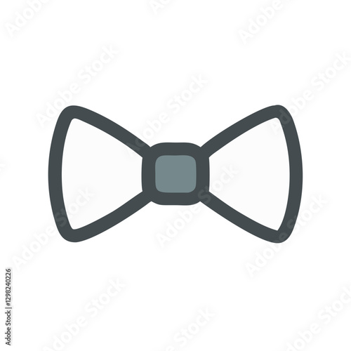 Bow tie vector icon ideal for formal wear fashion or event planning design projects and invitations that require sophisticated style