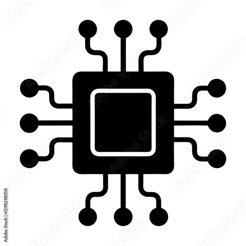 Microchip Vector Icon Illustration