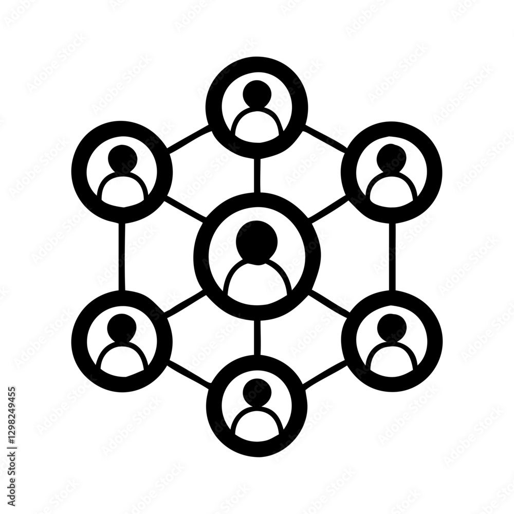 Network Connection Line Icon Network Connection Line Icon