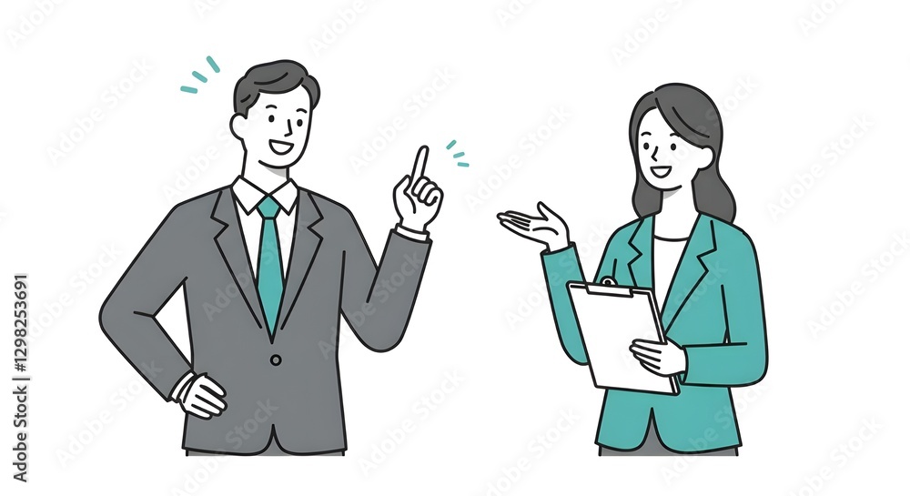 Material de ilustración de imagen de una persona de negocios dando una presentación.
Material de ilustración de imagen de una persona de negocios dando una presentación.