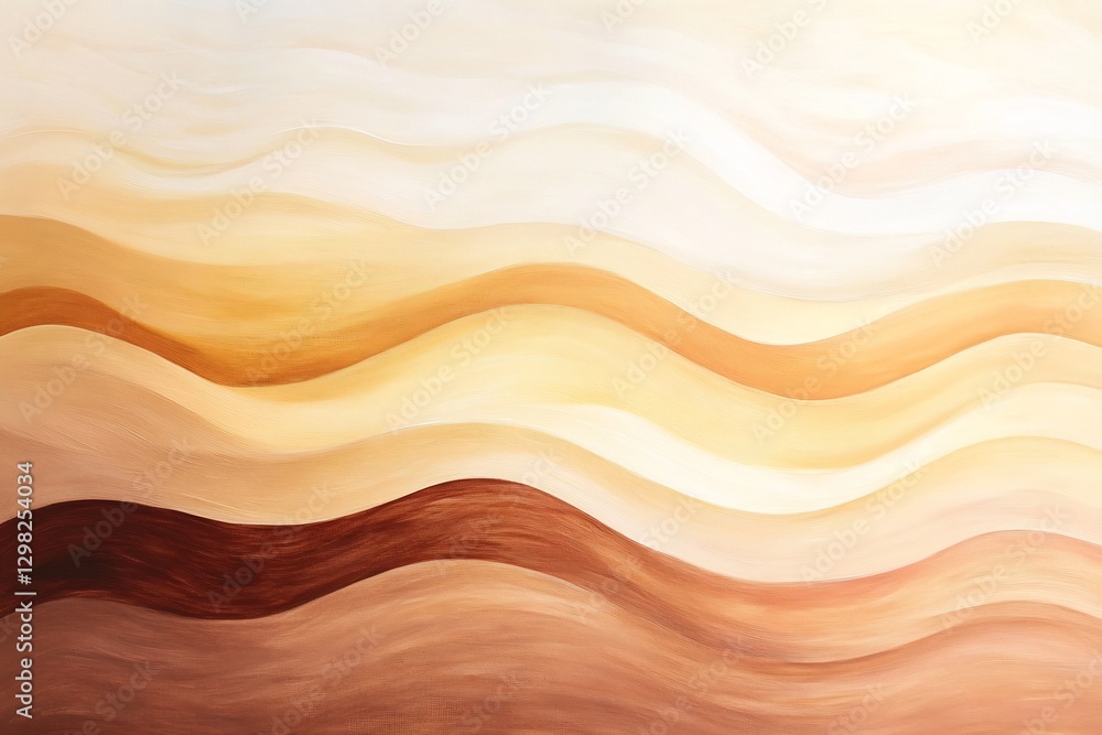 Fototapeta premium flowing pastel golden waves soft background