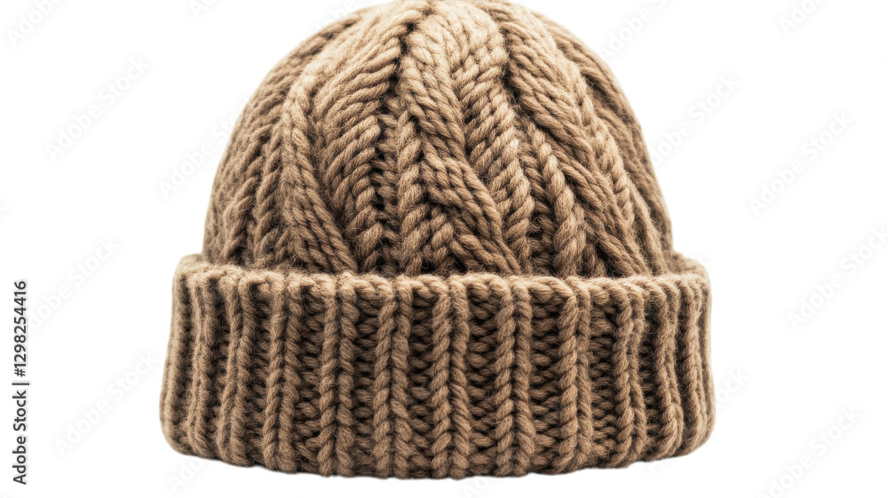 Cozy brown knit beanie showcasing a textured pattern perfect for fall or winter wear during outdoor activities Cozy brown knit beanie showcasing a textured pattern perfect for fall or winter wear during outdoor activities