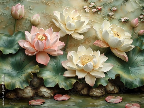 Ornamental Lotus Wall Art