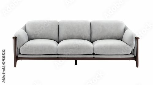 Modern Three-Seater Sofa 3D Render