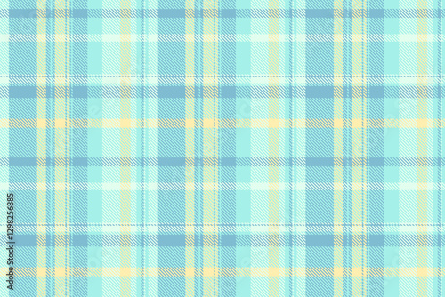 Bandana textile fabric texture, fashioned tartan vector pattern. Fiber plaid background seamless check in teal and cyan colors.