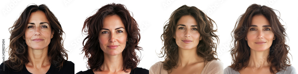 Attractive Smiling Confident Professional Caucasian Woman in Studio White Background Portrait of a Positive and Joyful Female Model Wearing Formal Attire on a Clean Background Attractive Smiling Confident Professional Caucasian Woman in Studio White Background Portrait of a Positive and Joyful Female Model Wearing Formal Attire on a Clean Background