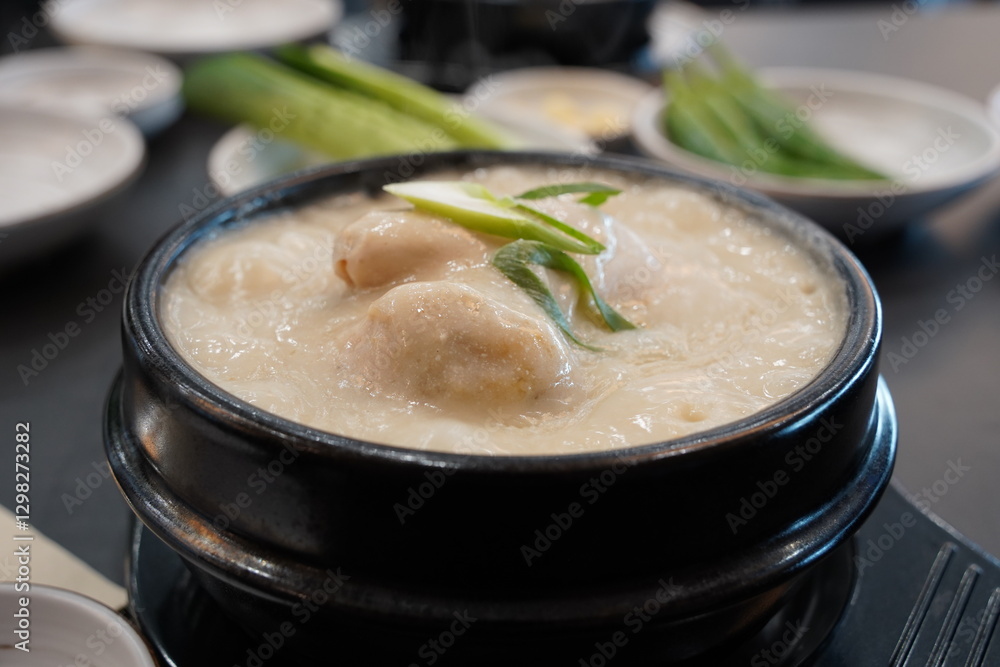 Samgyetang, a traditional Korean health food made from chicken Samgyetang, a traditional Korean health food made from chicken